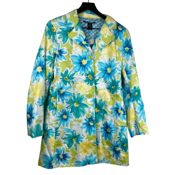 Pierre Cardin Jackets & Blazers - Pierre Cardin Jacket Blazer Women's  Sz 8 Lightweight Floral Bright Spring NWT